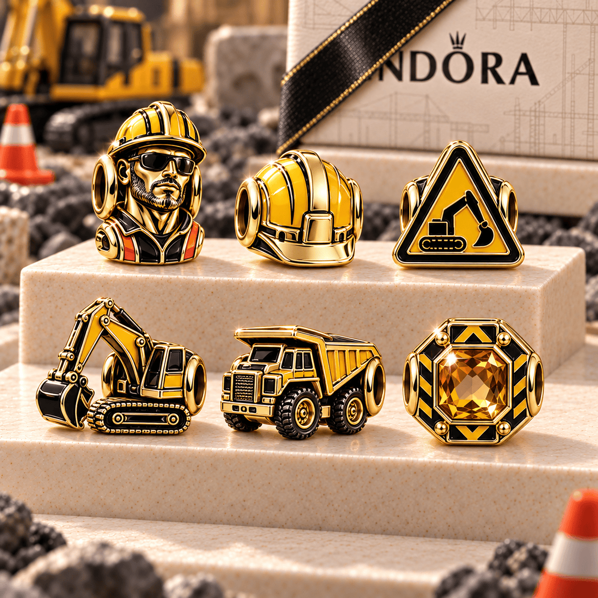 EXCV Gold Charm Bracelet Set PNPA