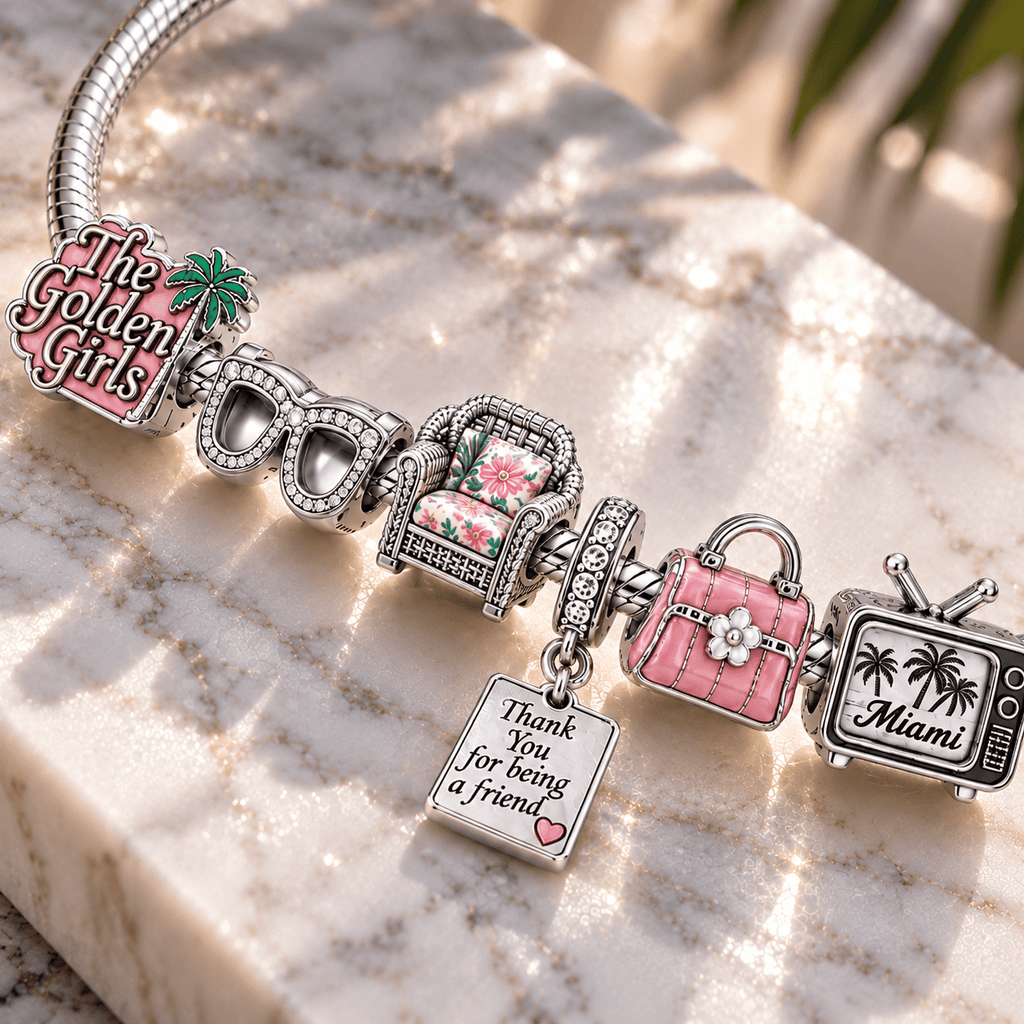 TGG Silver Charm Bracelet Set PTT