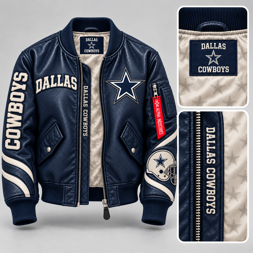 Premium DLCB Bomber Leather Jacket NHVH