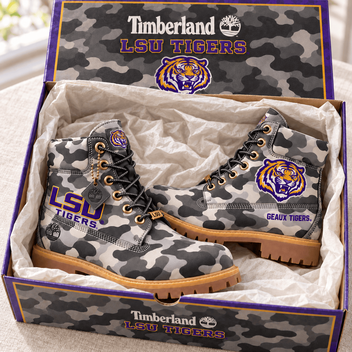 PREMIUM LSU HERITAGE CAMO BOOTS PTKL