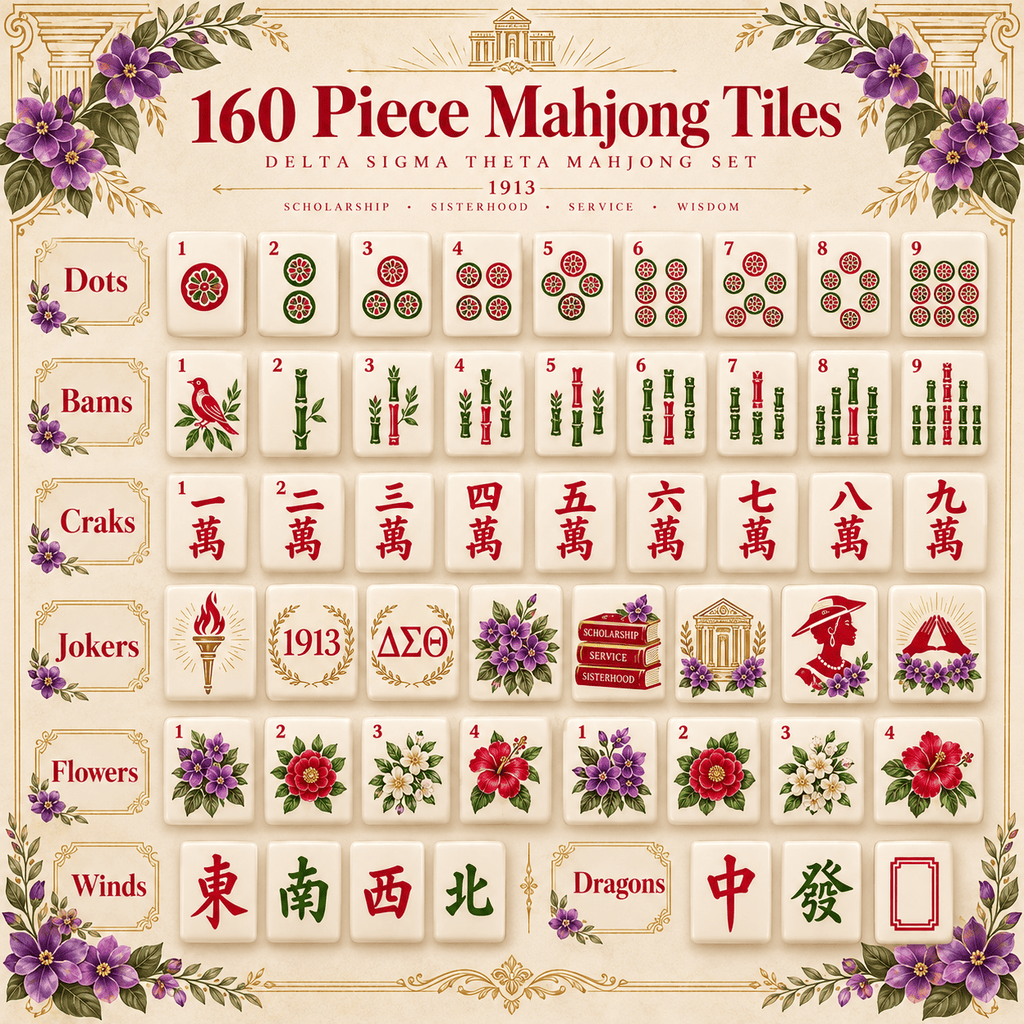 Premium DST Mahjong Tiles Set TNSM
